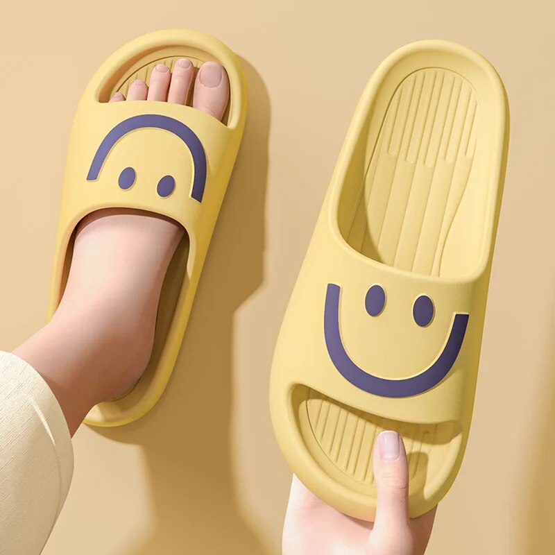 Men Shoes On - Smiley-Cloud-Hausschuhe für Damen und Herren, dicke