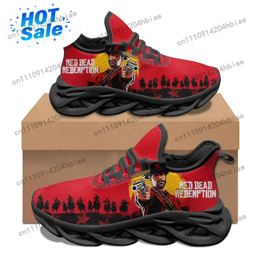 Men Shoes Red - Red Dead Redemption Flats Sneakers Herren