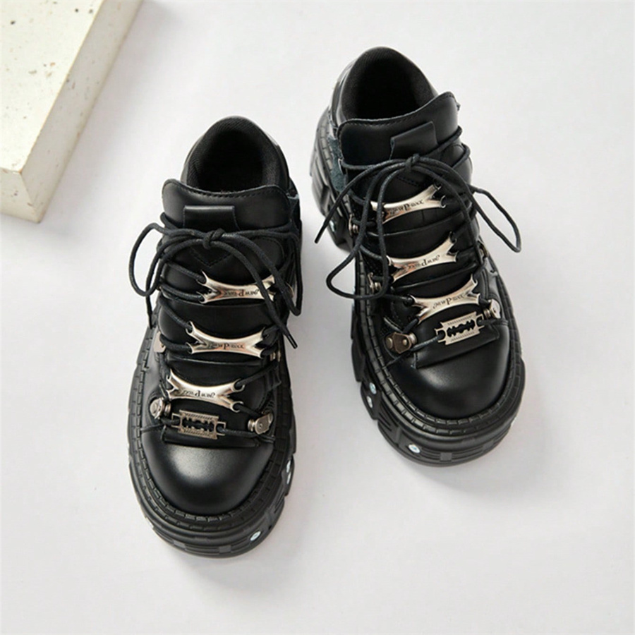 Punk-Stil Damen Schwarze Schuh – Men Shoes Size Chart Bewertung und Preis