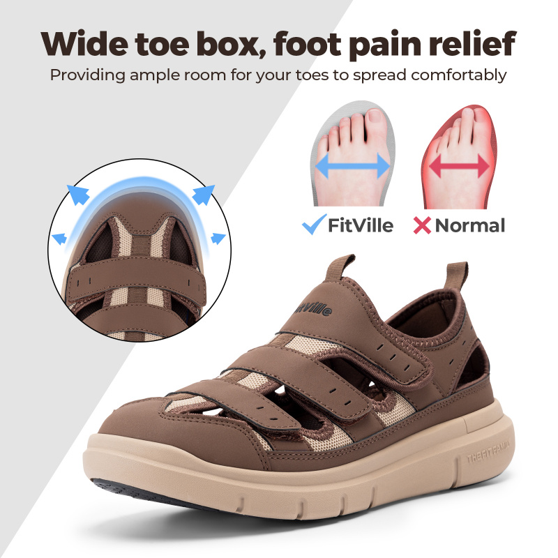 Sommer-Herrensandalen, verbrei – Men'S Shoes For Plantar Fasciitis Bewertung und Preis